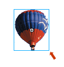 Blue box around a symbol