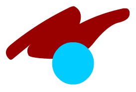 Circle image on top of a painted area
