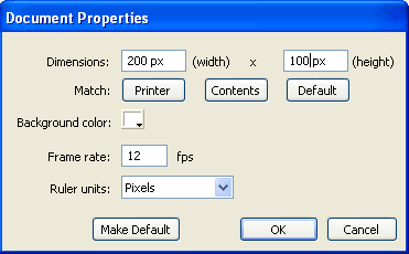 Document Properties window