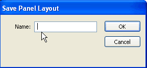 Save Panel Layout window