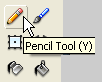 Pencil tool button